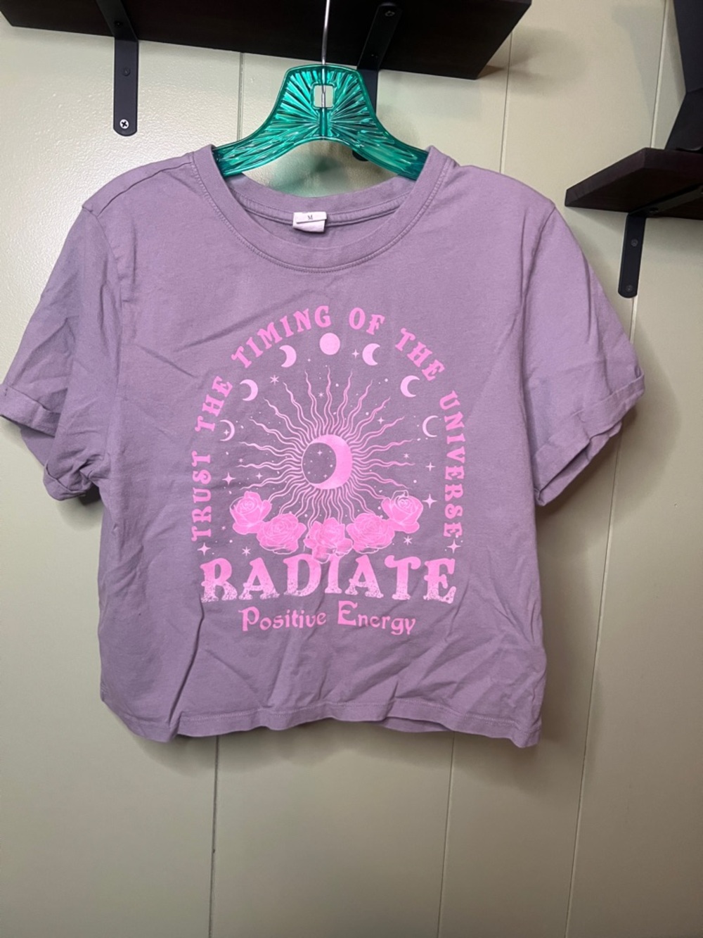 Radiate Positive Energy Lavender Crop Top